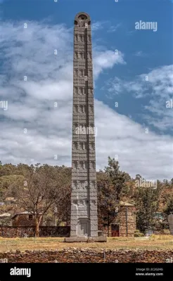 The Obelisk of Aksum! -  A Majestic Symbol Carved in Stone and Adorned with Intricate Details