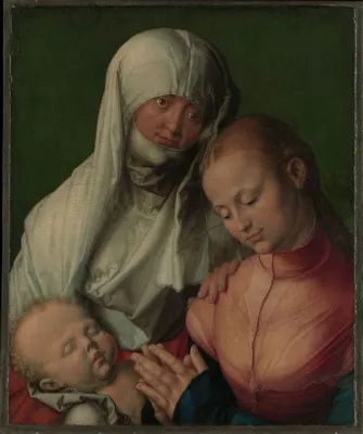 “The Virgin and Child with Saint Anne” - Dazzling Renaissance Influences with Intricate Flemish Detailing!