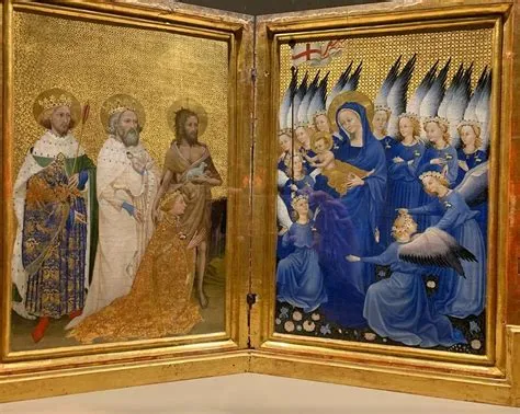  The Wilton Diptych: Tông màu rực rỡ và biểu hiện tôn giáo sâu sắc!